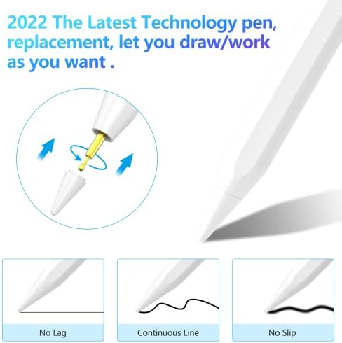 Stylus olovka za odbijanje palma, olovka za jabuku za iPad Pro 11 / 12.9, iPad 10. / 9. / 8. / 7. / 6. gen, iPad