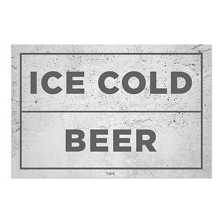CGSignLab | Ledeno hladno pivo -Basic sivo Clear Window Cling | 18 x12