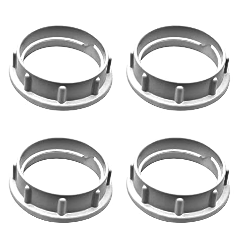 ECUDIS 4 kom prstenovi za sjenilo za lampe, bijeli aluminijumski navojni nasadni prstenovi za srednje