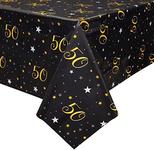 Juvale 3 Pakovanje 50. rođendan Stolnjak za zabave, plastične stolove za godišnjicu