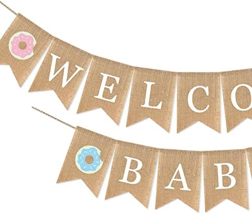 Krafy dekoracije za tuširanje za dječake i djevojke, dobrodošli baby banner, hip hooray baby na putu s