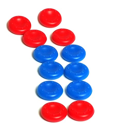 6pairs /12 kom boja Combo silikonski držač za palac za PS3 / PS4 / Xbox 360 / Xbox One / Wii game joystick controller cover-crvena & amp; plava