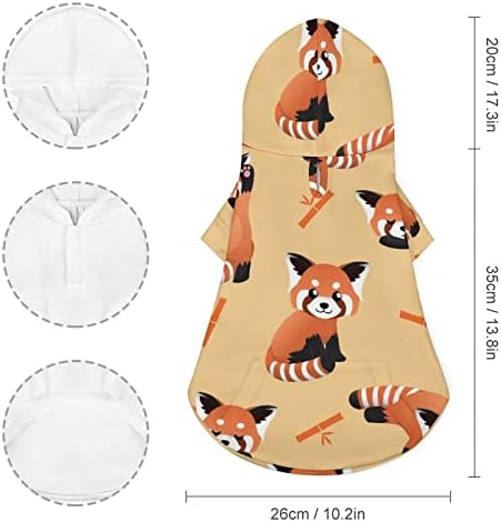 FunnyStar Cute Red Panda palska kapuljača s kaputa za mačje duksere, odjeća sa šeširom mekog kaputa za kućne ljubimce