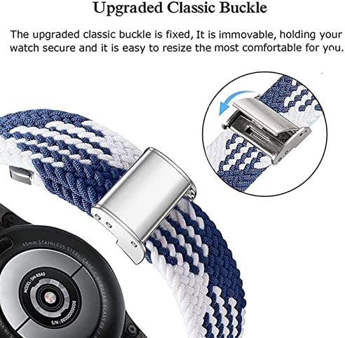 Eeomoik Stretchy Solo petlja za Garmin Quickfit Watch bend 22mm 26mm elastične najlonske pletenice