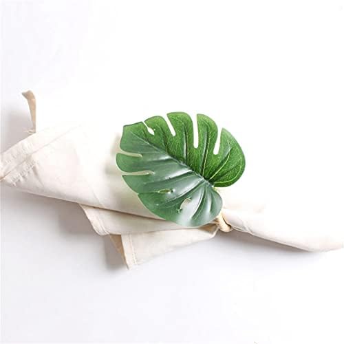 Prsten salveta 6 komada zelenog listova Držač salveta za ubrus za ukras za ukrašavanje vjenčanja