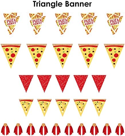 Velika tačka sreće Pizza Party Vrijeme - DIY bebe tuš ili rođendanska zabava za zastavu Garland