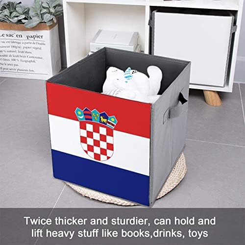 Croatia zastave Skladivi za skladištenje Osnove sklopive kockice za pohranu tkanine Organizator