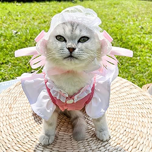 apot pet Maid Outfit mačka princeza haljine divan kostim bez čipke pokrivala za glavu za Mačke Psi