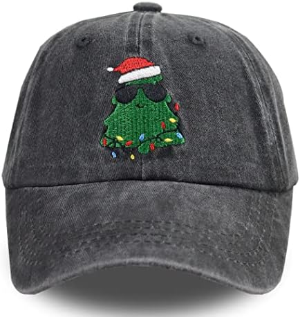 Smiješna Sretna Božićna bejzbol kapa za dječake djevojčice 2-8 godina, Podesiva oprana vezena Vintage klasični Retro pamučni šešir