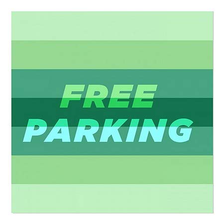 CGsignLab | Besplatni parking -Moderni gradijent prozor Cling | 24 x24