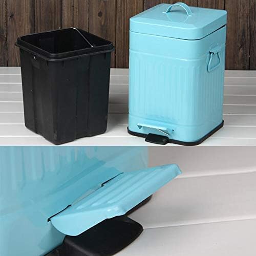 YKLL smeće može retro metalni korak kanti za smeće, čelična nožna papučica smeće smeće kante za smeće, kanta za smeće sa unutrašnjim kantom za kupatilo za kanti za kupatilo