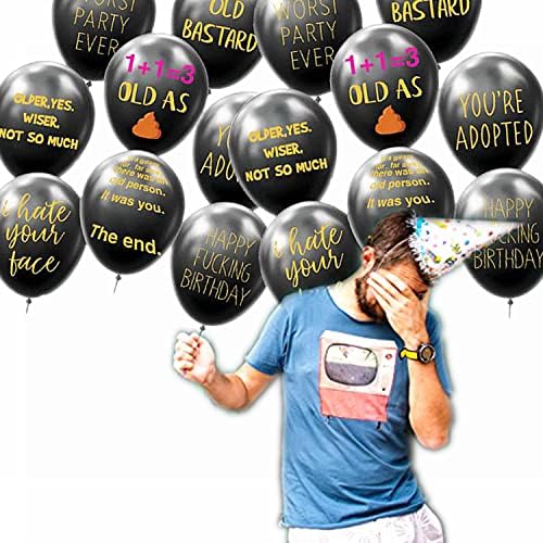 Yiiigood 16pcs za odrasle cinični nasilni rođendanski baloni smiješni ručni složeni lateški baloni