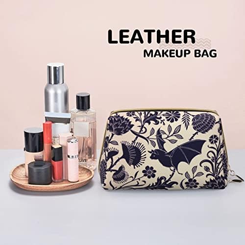 Aseelo Bat Print male kozmetičke vrećice Kožne prijenosne šminke kozmetičke torbe za žene šminke torbe torbica