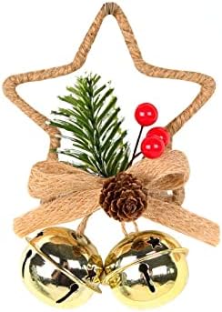 Glavni božićni pentagram zvoni privjesak Božićno drvce Viseća ukras Bow Bell Window Proscs Gold verzija