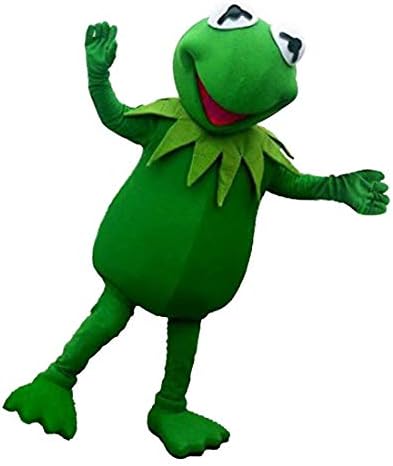 Green Frog Cartoon Kostim za maskota pliša sa maskom za Cosplay Party Halloween prerušiti se