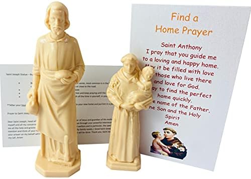 Saint Joseph i St Anthony Početna Prodavac i komplet za prodaju mini statua sa molitvenim karticama za prodaju