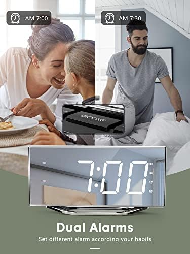 Extra Glasni vibriranje budilica s bračnim krevetom za duboke spavaonice za odrasle, dvostruki alarmi