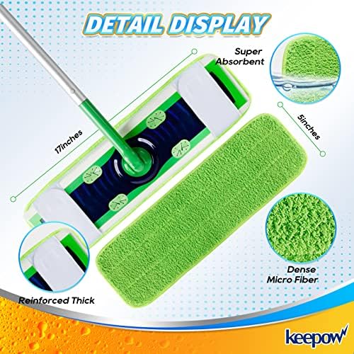 KEEPOW XL krpe za suho čišćenje za Swiffer XL čistač, višekratna upotreba & perive krpe za brisanje od mikrovlakana,