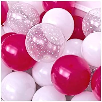 20pcs 12 inčni balon balona zvijezda Clear Pink Gold Balloons Vjenčanje ukras za bebe za bebe rođendanska zabava Početna dekor, Pearlwhite PinkClear
