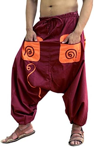 Sanjana HANDICRAFTS muške pamučne džepove harem joga baggy genie hipi hlače