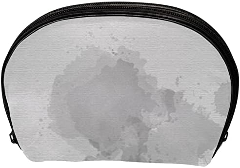 Toaletna torba, putna šminka kozmetička torba za žene muškarci, akvarel umjetno siva sažetak