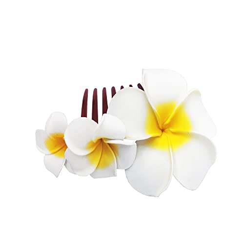 Havajski pjenasti cvijet Plumeria češalj za kosu za svadbene zabave na plaži nevjeste djeveruše