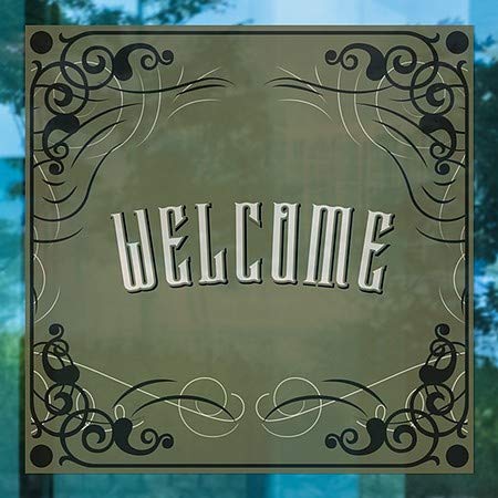 CGsignLab | Welcome -Victorian Gotic prozor Cling | 24 x24