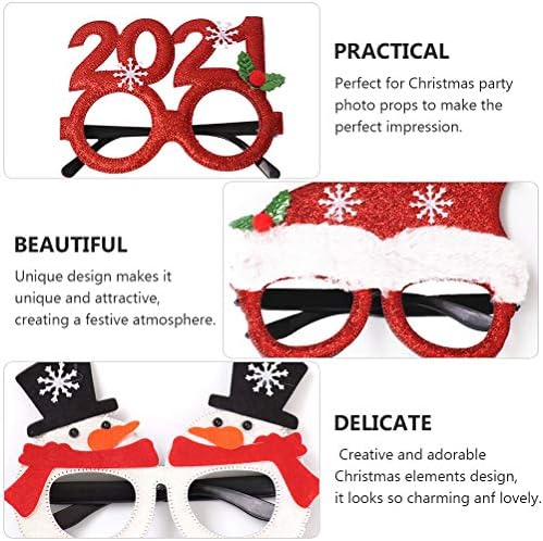 Abaodam 12pcs 1set Atraktivni okviri za naočare Božićne naočale koje se koriste za slavlje Božić