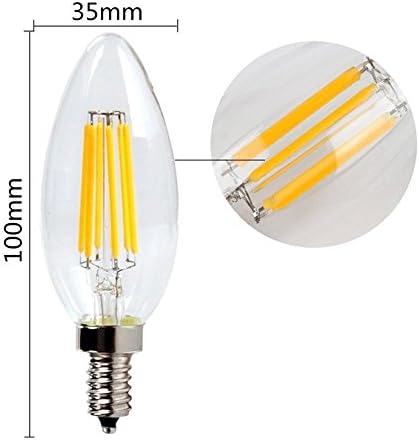 CTKcom Vintage Edison LED Sijalice 4W-Antikna sijalica sa Kandelabrom zatamnjiva 40W ekvivalentna, štedljiva