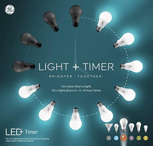 Ge rasvjeta LED+ Timer LED sijalice sa ugrađenim automatskim tajmerom, meke bijele, A19 sijalice