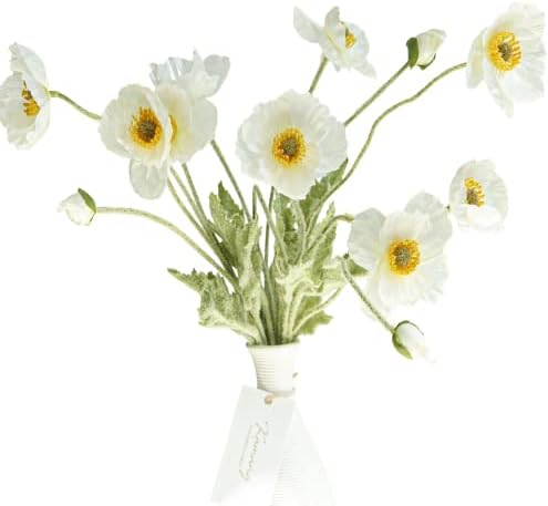Kamang Artificial Mappy bijeli svileni cvijet za proljetni kućni dekor i vjenčanje. Pravi dodir bijeli