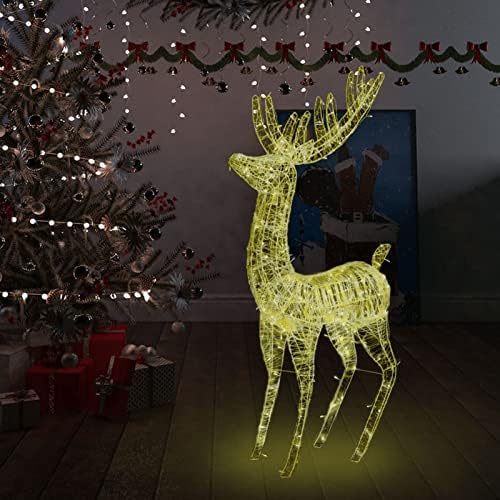 Keketa XXL akrilni božićni jelena Reindeer Božićni dekoracija Božićni jelen na otvorenom Božićni ukrasi