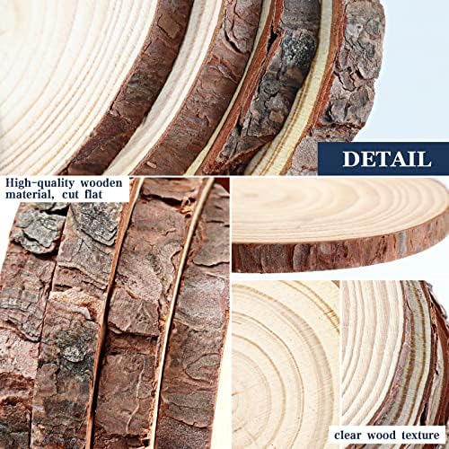 FSWCCK 24 kom drvene kriške rasuti, 4-4. 7 inča nedovršeni prirodni sa Lavežima drveća rustikalni disk