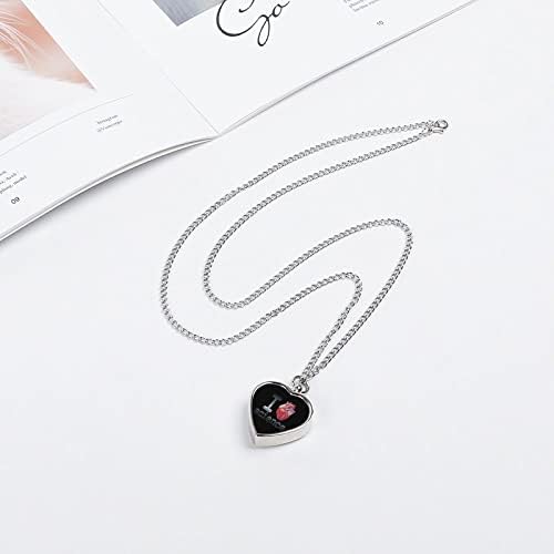 I lvoe Science Heart štampana ogrlica od urne za kućne ljubimce za pepeo kremiranje srca nakit