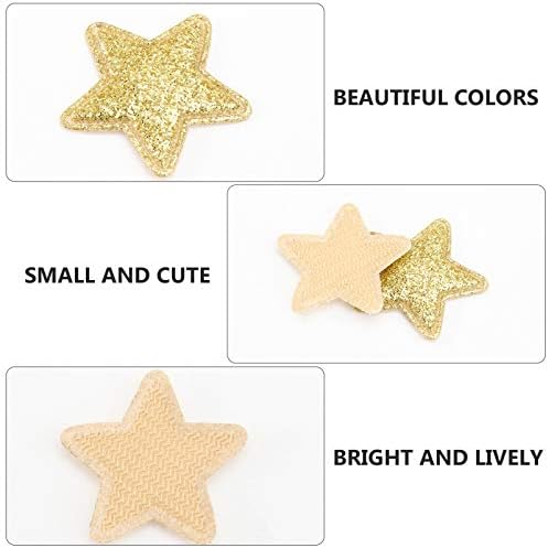 Prettyzoom 100pcs Glitter Star Tkane mrlje Vezene aplikacije ukrasno gvožđe na zakrpama za torbe za odjeću