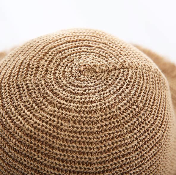 Ženska slamna sunčana šešir široko-brana ljetna plaža kapa sklopiva disketa putnička šešir upf50 +