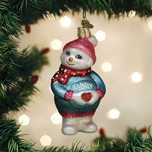 Old World Božić ukrasi očekivani Snowlady staklo vazduh ukrasi za jelku