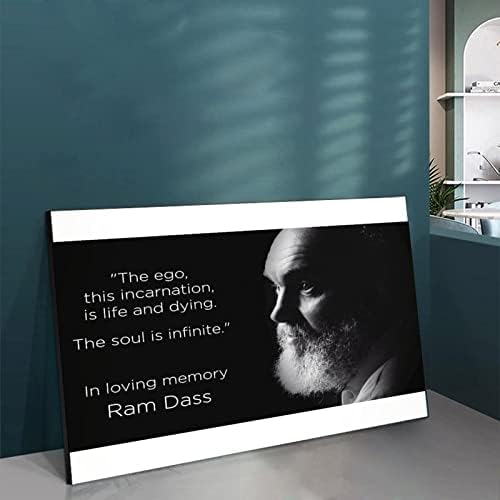 Ram Dass inspirativni umjetnički Poster, duhovni vođa, autor i duhovni platneni zidni dekor platno slikarstvo zidni umjetnički Poster za spavaću sobu dekor dnevne sobe 24x32inch Neuramni stil