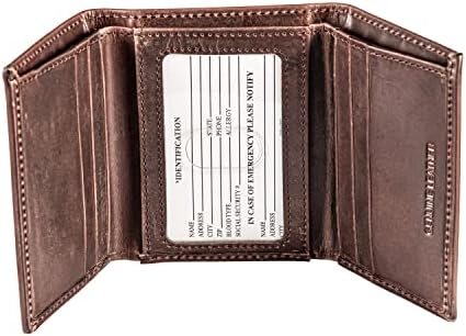 Evergreen Las Vegas Raiders braon Trostruki novčanik, Prava koža sa poklon kutijom uključena