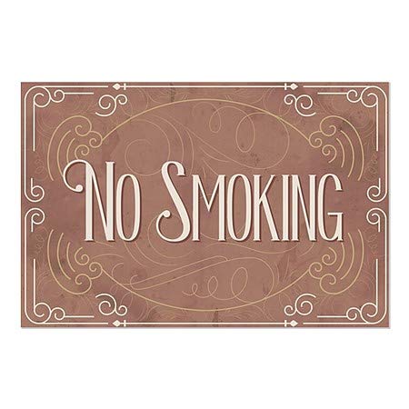 CGsignLab | Ne pušenje -victorian Card prozor Cling | 36 x24