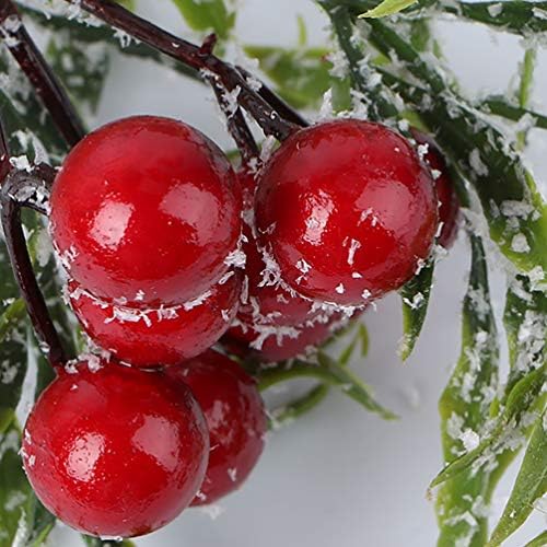 Nuobesty Božićni bobir Garland, Xmas Artifični Garland Berry Podružni kantu ukras zimski rattan vijenac za kamin