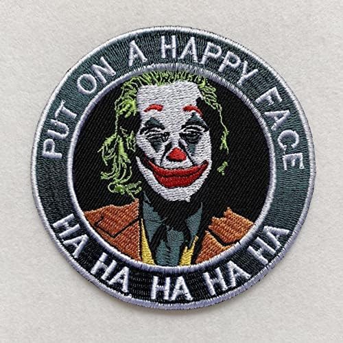 Joker Ha Ha Ha stavio je srećno zakrpe za lice vezeno željezo na šivaju patch za patch za patch za ruksake,