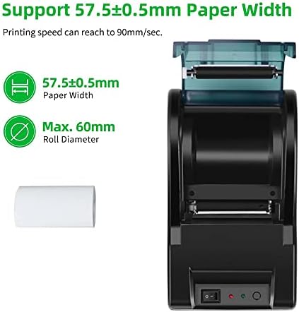 N / A 58mm USB Thermal Receipt Printer Bill Ticket High Speed POS Printer Support Cash Drawer Compatible ESC / POS Print