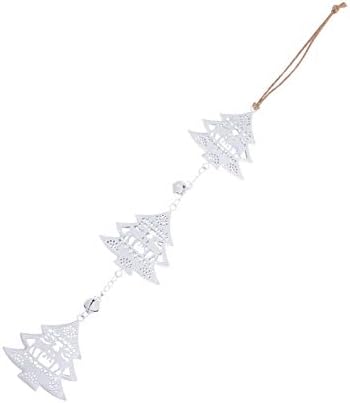 NUOBESTY ručni dekor bijeli metalni ukrasi za božićno drvo Holiday Božić drvo viseći privjesci