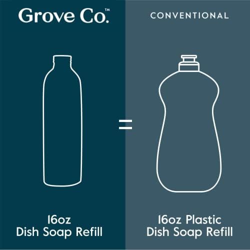 Grove Co. Ultimate dish Soap Refills uklanja 48 sati zaglavljene hrane i masti ,bez plastike ili