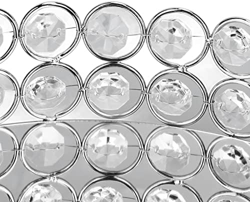 Hilitand Crystal Cosmetic Makeup Tray 8in okrugli display Tray zrcalna metalna zavarena struktura za hranu parfem