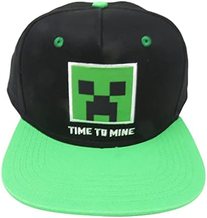 Minecraft Creeper Time Mine Snapback šešir kapa i novčanik Poklon Set mladih dječaka veličina OSFM Crna