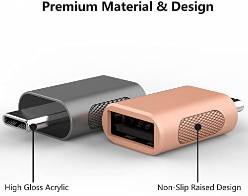 KEDOO USB C do USB adaptera 2 Pack, USB C muško za USB žensko za Macbook Pro / Air 2022 2021 2020, iPad