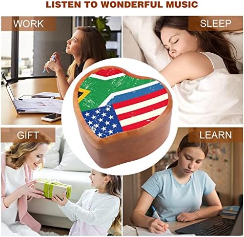 Američka južna Afrika zastava za zastavu Glazbeni box drvene muzičke kutije Najbolji poklon za godišnjica