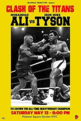 Laminirani ali vs Tyson Poster Muhammad Ali i Mike Tyson borba rijetko vruće novi 24x36